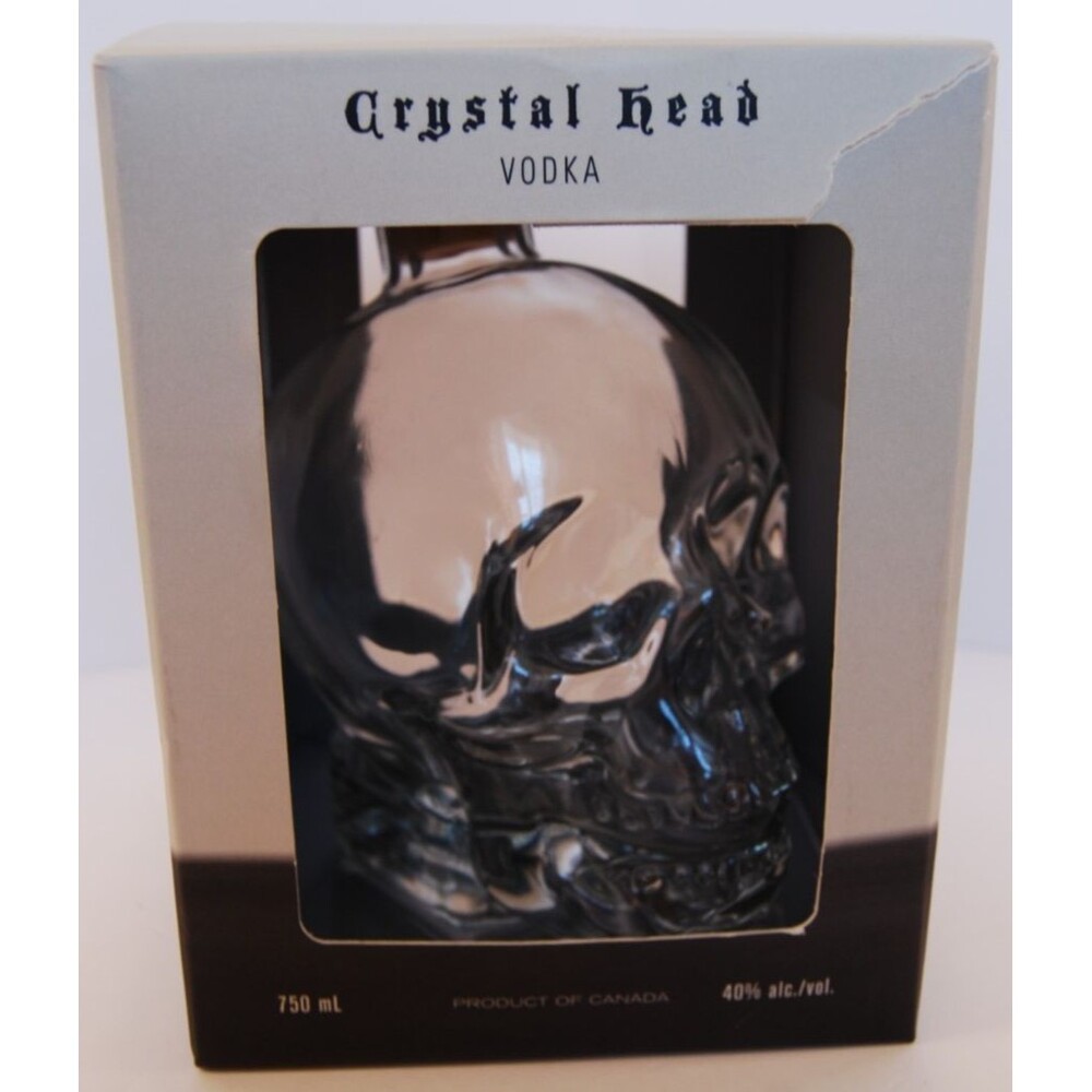 Crystal Head Skull Vodka Bottle 1.75L Empty Clear Glass 9'' Bottle Only in Box